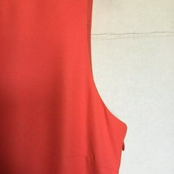 J. Crew Sheath Dress Fully Lined Sleeveless Coral Orange Women's Size 8 Pockets - Picture 5 of 6